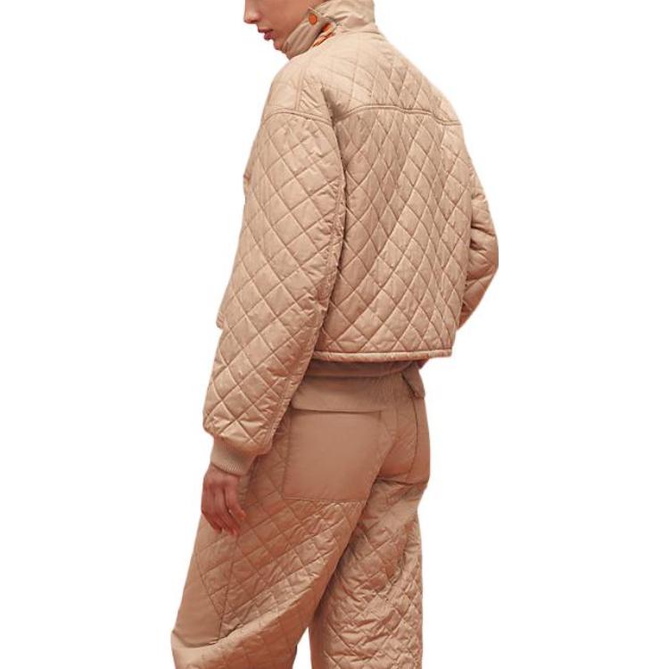 Shop (Women) HERMES SS23  High Neck Beige Loose-Fit Long Sleeve Jacket H3E0208D60O