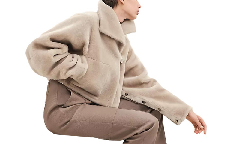 Lookbook (Women) HERMES SS23  Khaki Leather Jacket with Pocket Detail. H3H1204D5F836