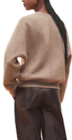 Shop (Women) HERMES SS23 Linen Beige Solid Color Crewneck Long Sleeve Sweatshirt H3E2608D55K