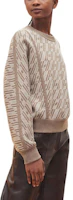 Purchase (Women) HERMES SS23 Linen Beige Solid Color Crewneck Long Sleeve Sweatshirt H3E2608D55K