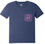 Order (W) Camiseta Azul Marino de Manga Corta HERMES SS23 con Logo Estampado. H3E4625DLI1