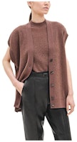 (Women) HERMES SS23 Loose Fit Short Sleeve Knitted Cardigan - Brown H3H2706D1CM34 (Women) HERMES SS23 Loose Fit Short Sleeve Knitted Cardigan - Brown H3H2706D1CM34