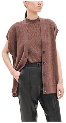 (W) エルメス SS23 ルーズフィット 半袖 ニット カーディガン - ブラウン H3H2706D1CM34 Order (W) エルメス SS23 ルーズフィット 半袖 ニット カーディガン - ブラウン H3H2706D1CM34