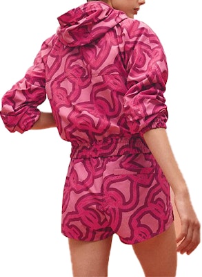 (W) HERMES SS23 Jaket Hoodie Lengan Panjang Pola Pink dengan Resleting. H3E0254DWOX Lookbook (W) HERMES SS23 Jaket Hoodie Lengan Panjang Pola Pink dengan Resleting. H3E0254DWOX