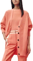(Women) HERMES SS23 Solid V-Neck Knit Cardigan Joy Orange. H3E2702D12V (Women) HERMES SS23 Solid V-Neck Knit Cardigan Joy Orange. H3E2702D12V