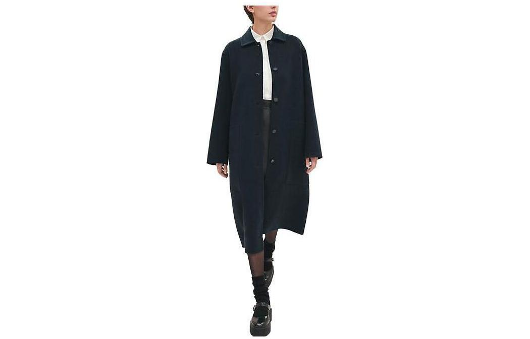 Order (Women) HERMES SS23  Stylish Comfortable Loose Fluffy Coat - Blue H3H0129DB5H34