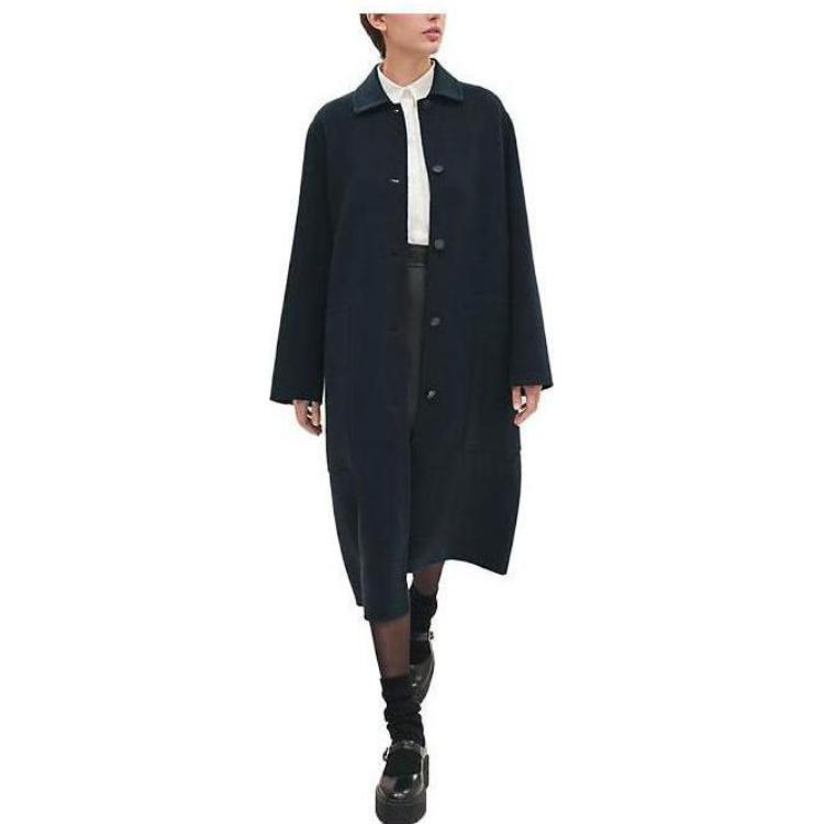Lookbook (Women) HERMES SS23  Stylish Comfortable Loose Fluffy Coat - Blue H3H0129DB5H34