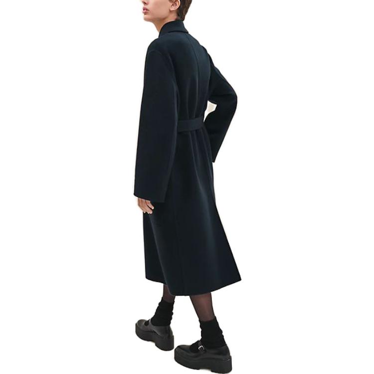 Shop (Women) HERMES SS23  Stylish Comfortable Loose Fluffy Coat - Blue H3H0129DB5H34