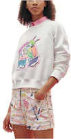Purchase (Women) HERMES SS23 White Embroidered Logo Pullover Sweatshirt. H3E4626DA90