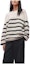 Buy (Women) HERMES SS23 White Striped Knit Loose Fit Crewneck Sweater H3E2624D2A3