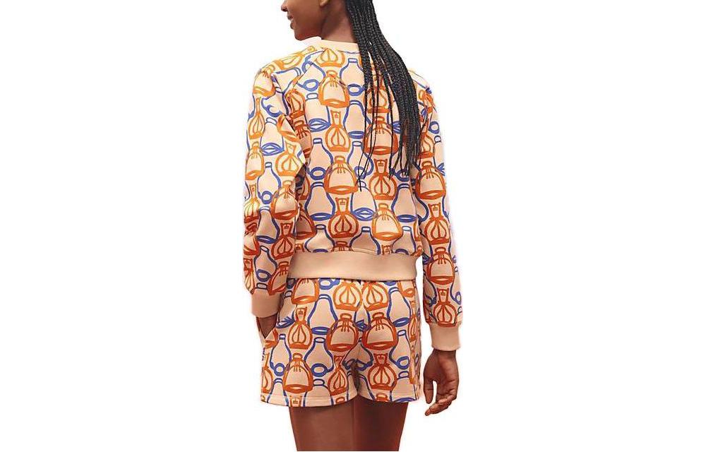 Lookbook (W) 愛馬仕 SS23 米色幾何印花圓領套頭衫 H3E4616DI0O