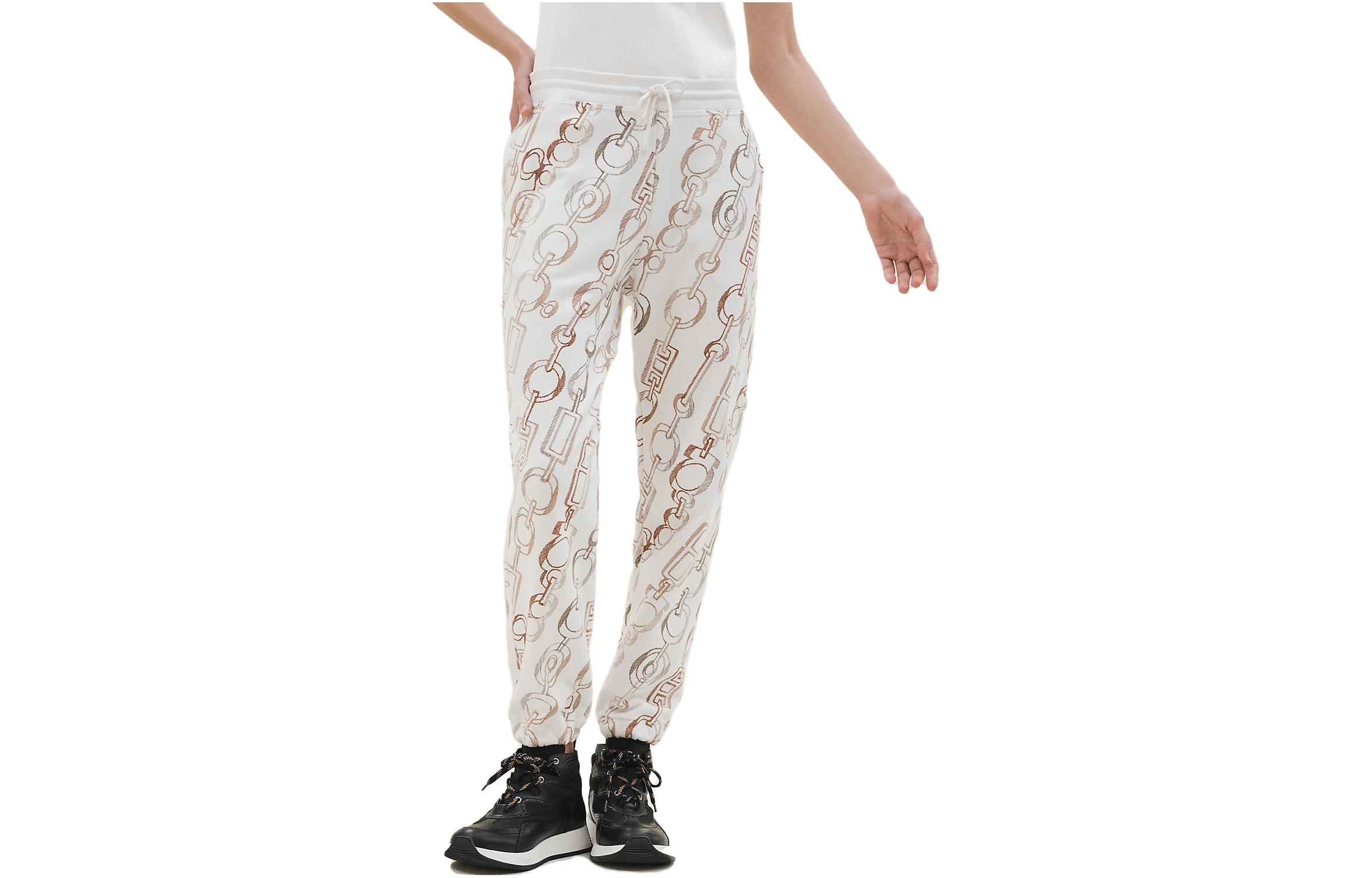 (Women) HERMES SS23 Chain Print Jogger Sweatpants Women’s White. H3H4400DE90