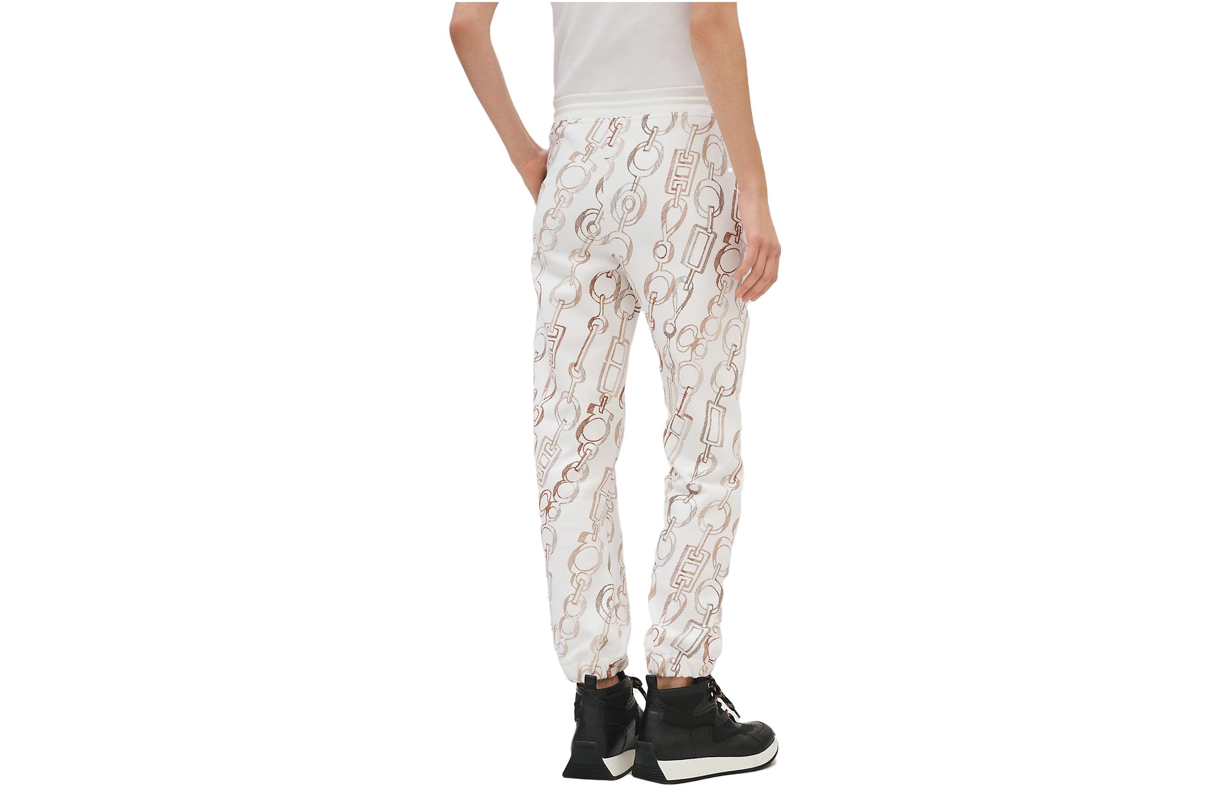Lookbook (Women) HERMES SS23 Chain Print Jogger Sweatpants Women’s White. H3H4400DE90