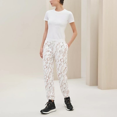(Women) HERMES SS23 Chain Print Jogger Sweatpants Women’s White. H3H4400DE90 Shop (Women) HERMES SS23 Chain Print Jogger Sweatpants Women’s White. H3H4400DE90