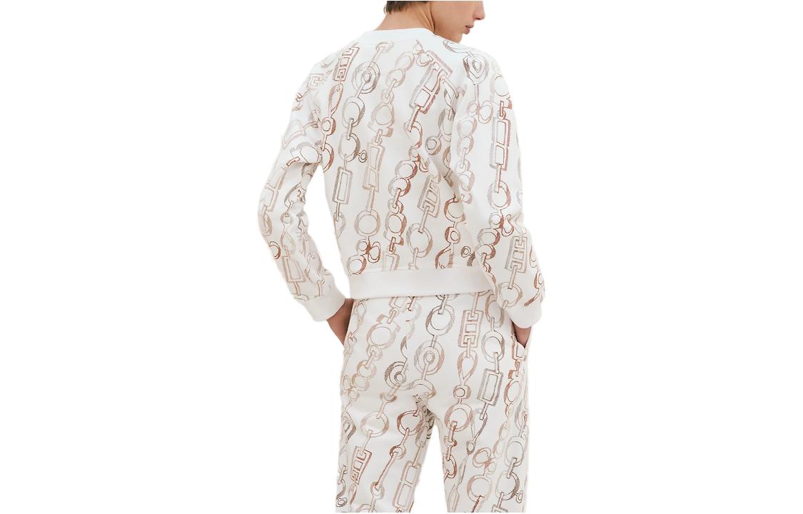 Lookbook (W) 爱马仕 SS23 链条印花女款白色卫衣 H3H4625DE90