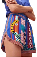 (Women) HERMES SS23 Fantaisie d'Etriers Printed Blue Tie-Waist Shorts. H3E2840DQI7 (Women) HERMES SS23 Fantaisie d'Etriers Printed Blue Tie-Waist Shorts. H3E2840DQI7