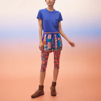 Shop (W) エルメス SS23 ファンタジーリエール柄 ブルー ウエストリボン ショートパンツ. H3E2840DQI7