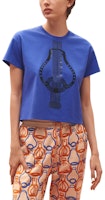 (Women) HERMES SS23 Guitar Print Saddle Buckle Tee Ultramarine Blue H3E4624DLI7 (Women) HERMES SS23 Guitar Print Saddle Buckle Tee Ultramarine Blue H3E4624DLI7