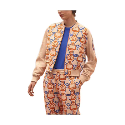 (Women) HERMES SS23 Pattern Full-Print Casual Bomber Jacket Beige Women’s H3E4201DI0O