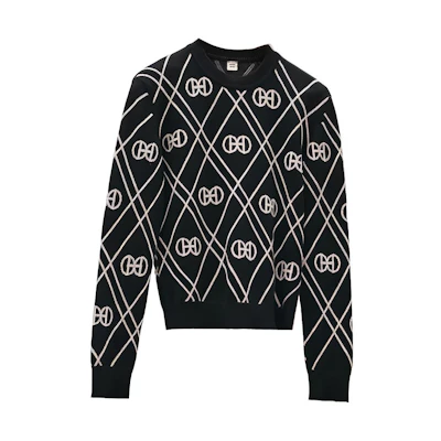 (Women) HERMES SS23 Patterned Jacquard Crewneck Long Sleeve Sweater Women. H2E2632DT02