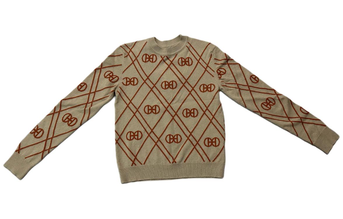 Order (Women) HERMES SS23 Patterned Jacquard Crewneck Long Sleeve Sweater Women. H2E2632DT02
