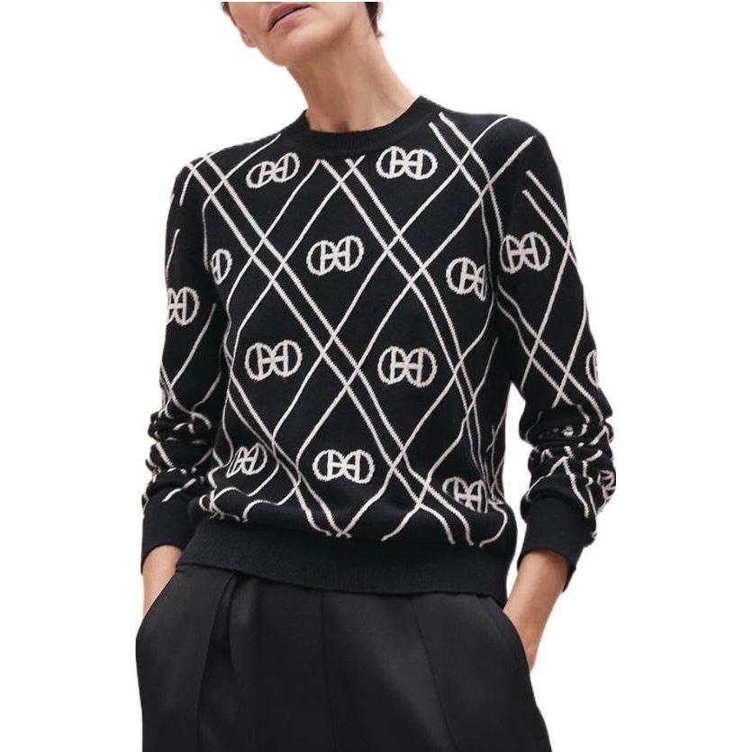 Purchase (Women) HERMES SS23 Patterned Jacquard Crewneck Long Sleeve Sweater Women. H2E2632DT02