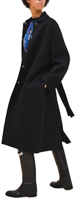 (Women) HERMES SS24 Black Solid Single-Breasted Mid-Length Coat H4H0100DA02 Shop (Women) HERMES SS24 Black Solid Single-Breasted Mid-Length Coat H4H0100DA02