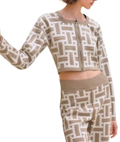 (Women) HERMES SS24 Color-Block Short Zip-Up Jacket in Toast Beige. H4E2225DJ1S (Women) HERMES SS24 Color-Block Short Zip-Up Jacket in Toast Beige. H4E2225DJ1S