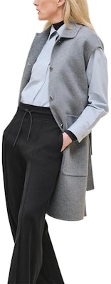 (Women) HERMES SS24 Grey Sleeveless Mid-Length Coat with Single-Breasted Design. H4H0101DA2C Shop (Women) HERMES SS24 Grey Sleeveless Mid-Length Coat with Single-Breasted Design. H4H0101DA2C