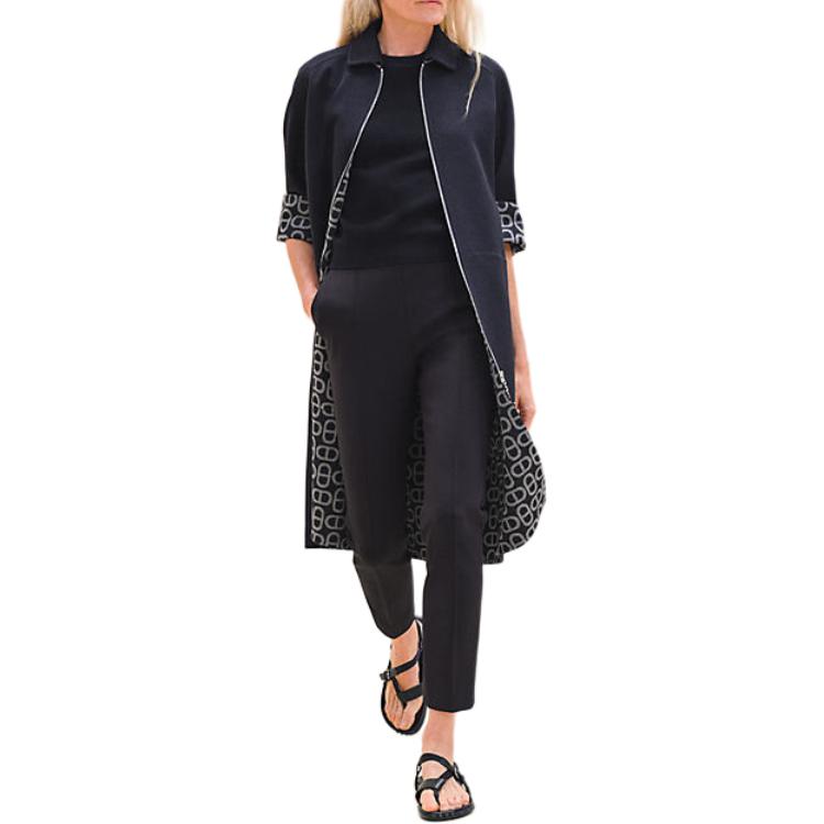 Lookbook (Women) HERMES SS24  Solid Color Reversible Zipper Jacket - Blue H4E0191D9H5