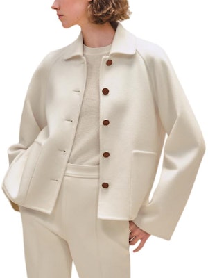 (Women) HERMES SS24 Solid Color White Long Sleeve Blazer Jacket. H4H0102DAA3 Order (Women) HERMES SS24 Solid Color White Long Sleeve Blazer Jacket. H4H0102DAA3