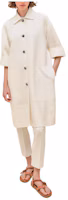 Order (W) HERMES SS24 白色純色長袖中長款大衣 H4E0176DCA3