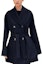 Buy (Women) HERMES SS24 Double-Breasted Belted Navy Blue Long Sleeve Coat for Women. H4E0192D9H5