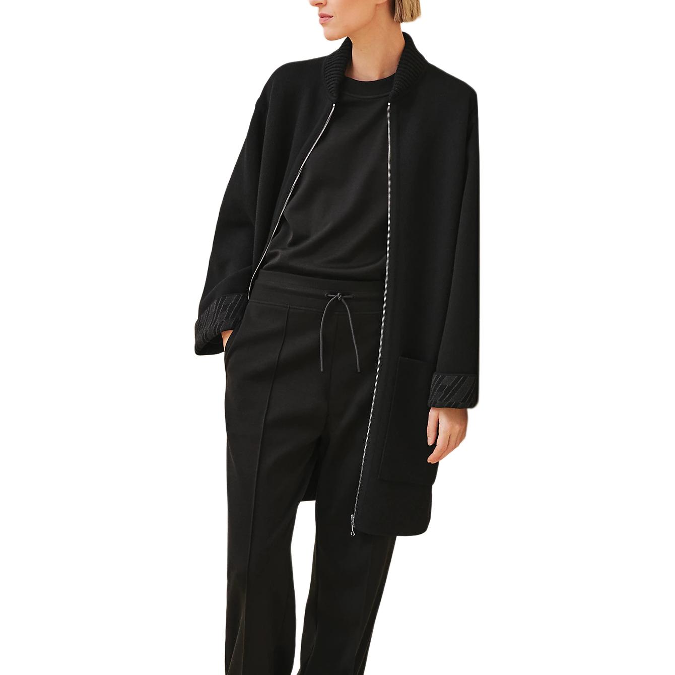 Order (Women) HERMES SS24 Reversible Zip-Up Mid-Length Jacket  Black H4H2102D202