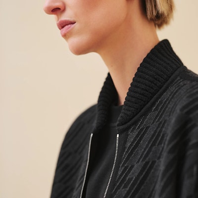 (Women) HERMES SS24 Reversible Zip-Up Mid-Length Jacket Black H4H2102D202 Shop (Women) HERMES SS24 Reversible Zip-Up Mid-Length Jacket Black H4H2102D202