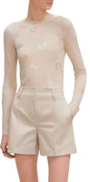 Shop (W) エルメス SS25 ベージュ ダブルストレッチ ツイルコットン カジュアルショーツ H4H0405DQIX