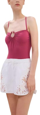 (Women) HERMES SS25 White Embroidered Elastic Waist Shorts - Casual Beachwear. H5E3421DA90 Shop (Women) HERMES SS25 White Embroidered Elastic Waist Shorts - Casual Beachwear. H5E3421DA90