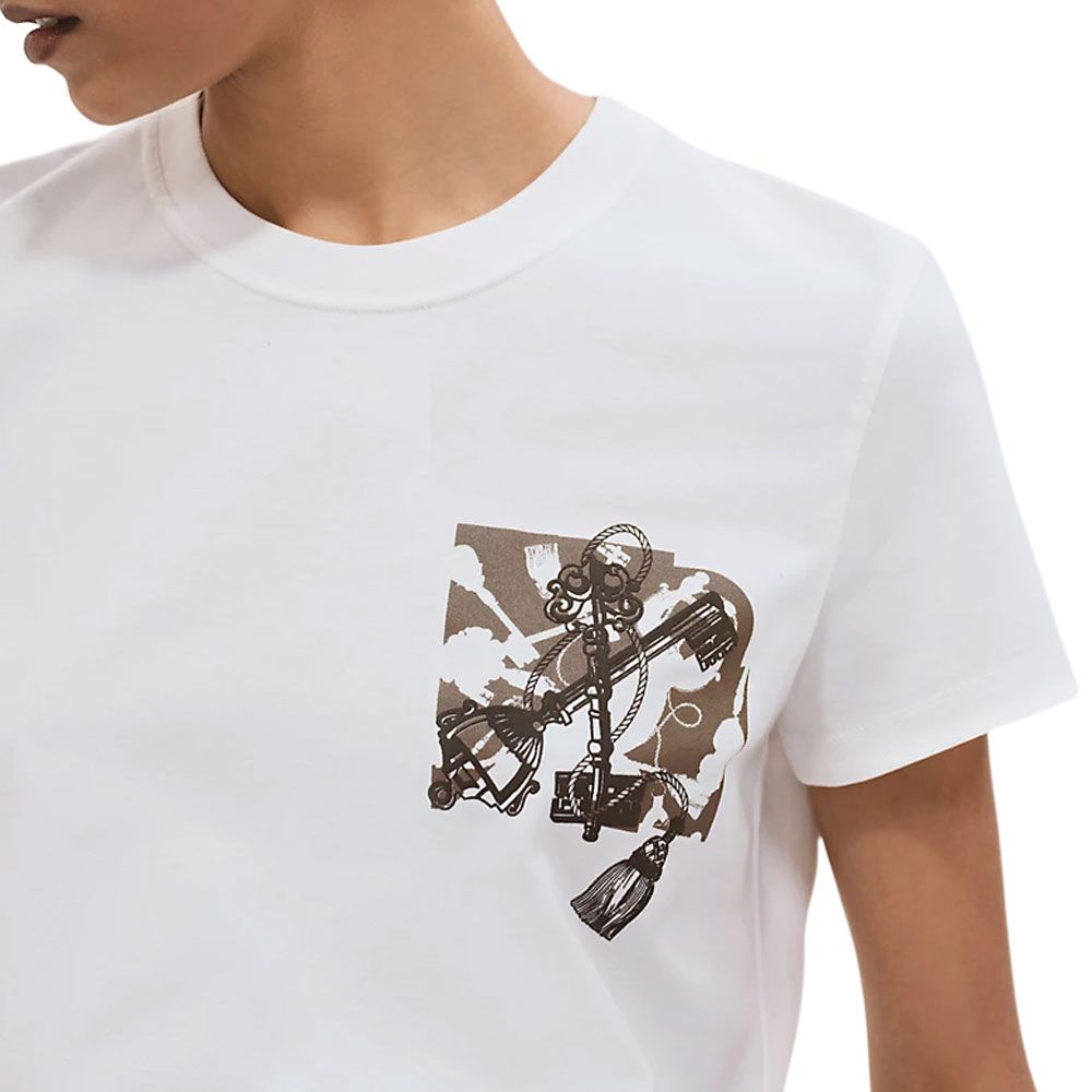 Shop (Women) HERMES SS25  White Short-Sleeve Round-Neck T-Shirt H5E4634DA90