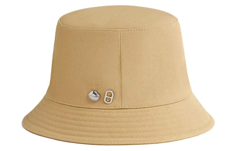(Women) HERMES Studded Cotton Fisherman Hat Beige H241065NvVD59