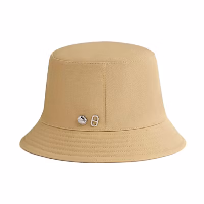 (Women) HERMES Studded Cotton Fisherman Hat Beige H241065NvVD59