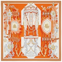 (Women) HERMES Stylish Versatile Reins of Destiny Printed Silk Scarf for Women. H003967S-10 (Women) HERMES Stylish Versatile Reins of Destiny Printed Silk Scarf for Women. H003967S-10