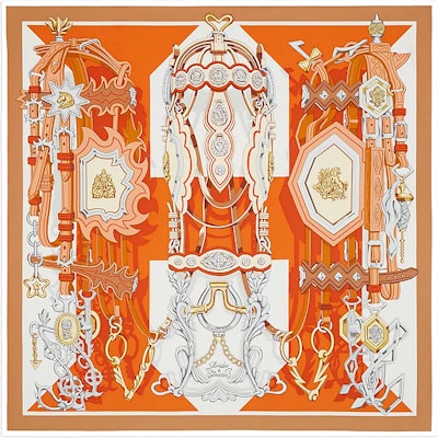 (Women) HERMES Stylish Versatile Reins of Destiny Printed Silk Scarf for Women. H003967S-10 Order (Women) HERMES Stylish Versatile Reins of Destiny Printed Silk Scarf for Women. H003967S-10