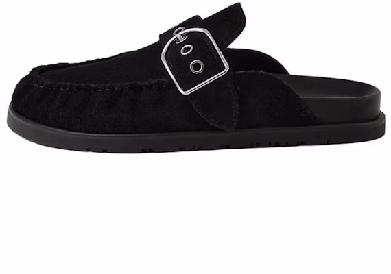 (Women) HERMES Suede Calfskin Round-Toe Slip-On Mules 1.3cm Black Shoes H251182Z 02 Buy (Women) HERMES Suede Calfskin Round-Toe Slip-On Mules 1.3cm Black Shoes H251182Z 02