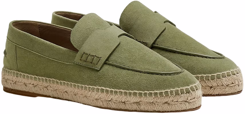 (Women) HERMES Suede Flats 'Green' H211138Z-G0 Shop (Women) HERMES Suede Flats 'Green' H211138Z-G0