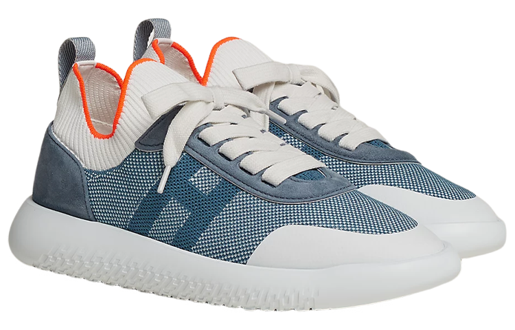 Lookbook (W) HERMES Sneaker Kulit Suede Kambing 'Biru' H221284Z-H1