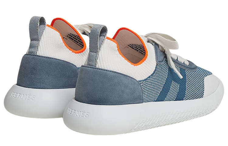 Shop (W) HERMES Sneaker Kulit Suede Kambing 'Biru' H221284Z-H1
