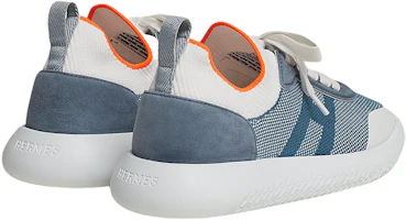 Shop (W) HERMES Suede Kulit Kambing Kasut Sneaker 'Biru' H221284Z-H1