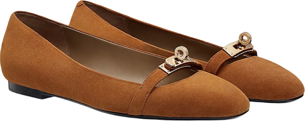 (Women) HERMES Suede Goatskin Ballet Flats 'Brown' H202101Z-Y4 Lookbook (Women) HERMES Suede Goatskin Ballet Flats 'Brown' H202101Z-Y4