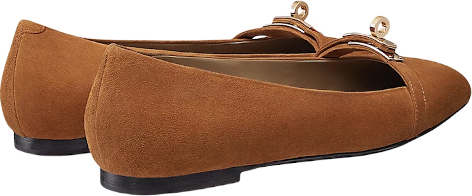 (Women) HERMES Suede Goatskin Ballet Flats 'Brown' H202101Z-Y4 Shop (Women) HERMES Suede Goatskin Ballet Flats 'Brown' H202101Z-Y4