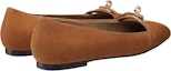 Shop (W) HERMES Kasut Ballet Kulit Kambing Suede 'Coklat' H202101Z-Y4